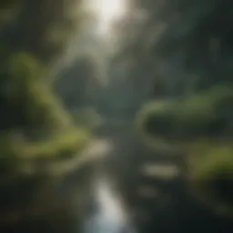 A serene pond surrounded by lush vegetation, highlighting the natural habitat