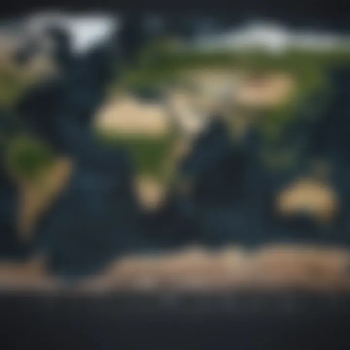 Map showcasing global GDP distribution