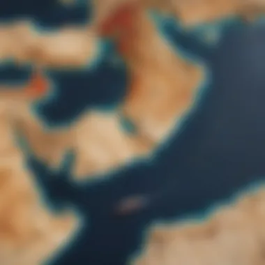 Historical Trade Routes of the Red Sea A historical map illustrating the significance of the Red Sea in ancient trade routes