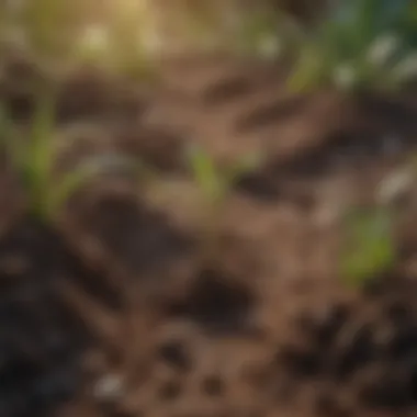Emergence of Life: Seed Breaking Ground Germinating seed breaking through soil
