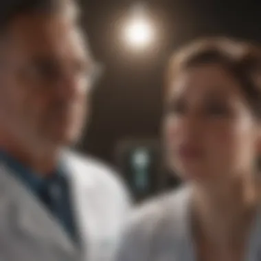 Healthcare professional discussing test results