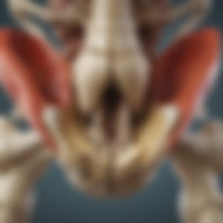 Anatomical illustration of the sacroiliac bone