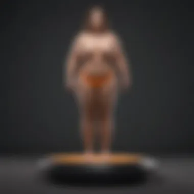 Illustration of psychological impacts related to weight loss