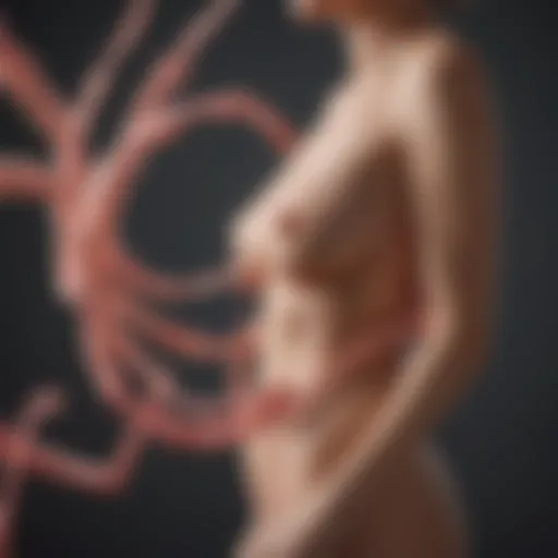 Conceptual illustration of uterine cancer risk factors