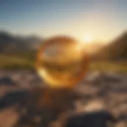 Sunshine reflecting on a serene landscape, symbolizing natural vitamin D synthesis