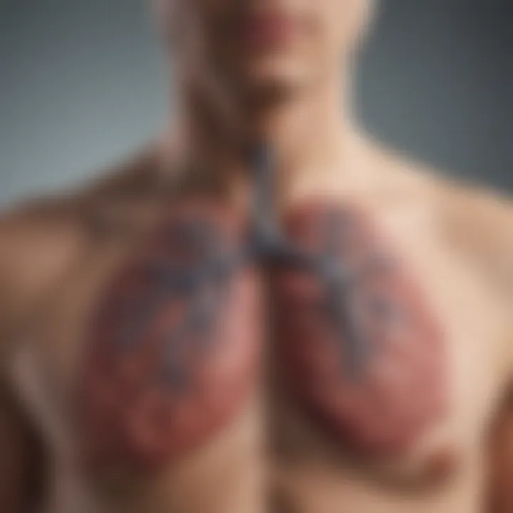 Infographic illustrating lung cancer statistics and awareness