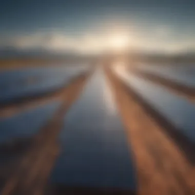 Solar Energy Solutions A vibrant solar farm with panels harnessing sunlight