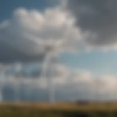 Harnessing Wind Power An innovative wind turbine landscape generating clean energy