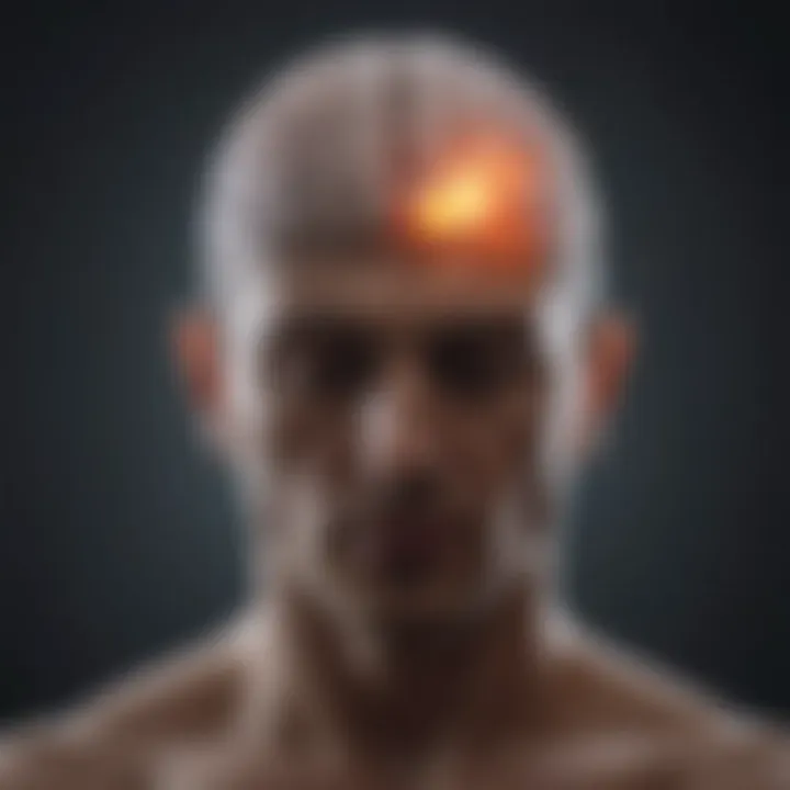 Diagram illustrating changes in brain structure from meditation